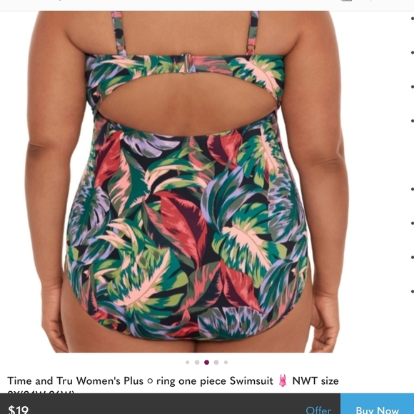 Time and Tru Tropical Cutout One Piece Swimsuit **Bundle and Save**Make me offer - Picture 4 of 5